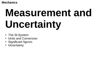 Measurement and Uncertainty