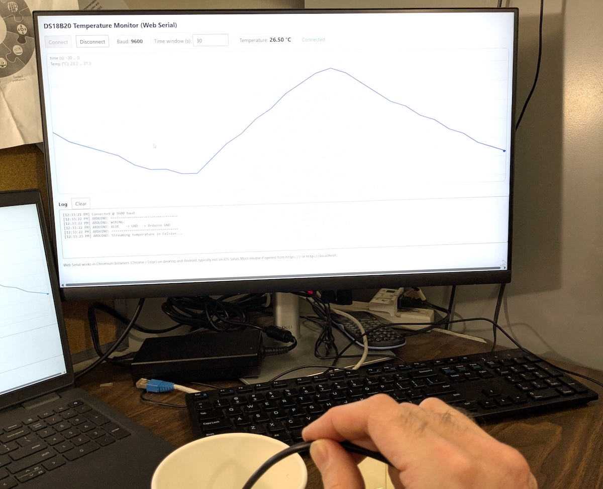 Arduino to Browser: No LCD Needed (WebSerial)
